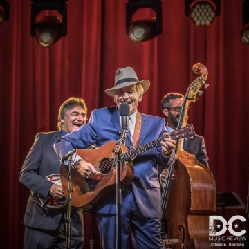 Del McCoury borrows Jerry Douglas's hat