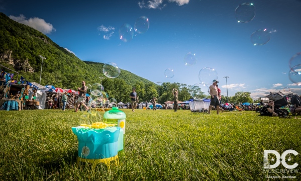 Everyone loves bubbles that filled the stages and field.