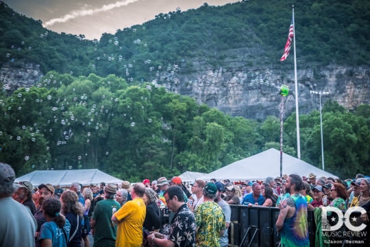 Everyone loves bubbles that filled the stages and field.