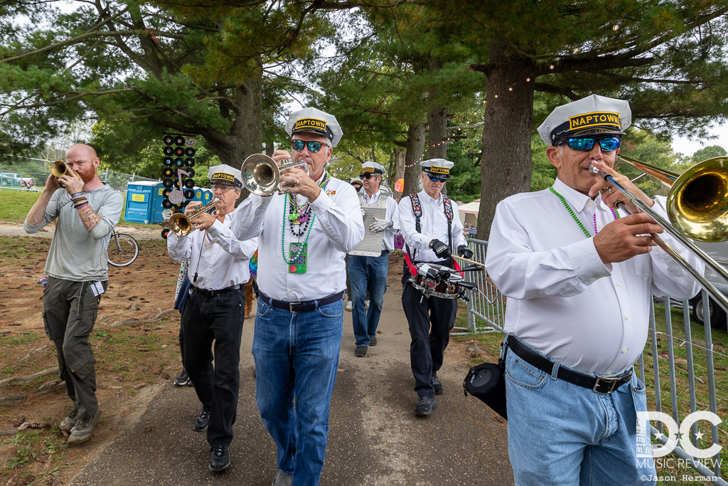 The first second line of Ramble Festival 2023 - featuring the mighty Naptown Brass Band The first second line of Ramble Festival 2023 - featuring the mighty Naptown Brass Band