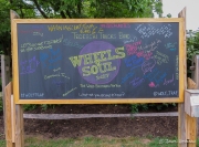 Getting ready for the show! People felt free to contribute to the board announcing Tedeschi Trucks Band's arrival at Wolf Trap!