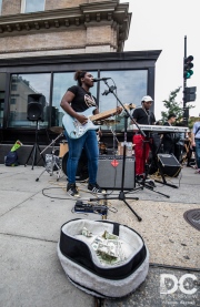 Smaller Bands busked on on street corners around the Funk Parade