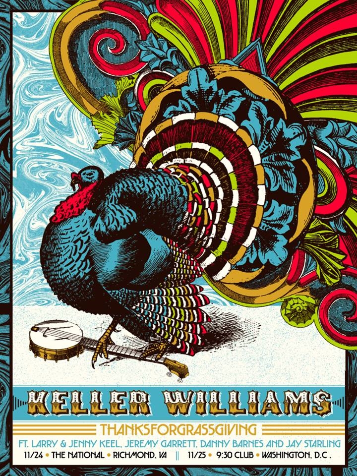 Keller Williams Thanksforgrassgiving 2017 Poster