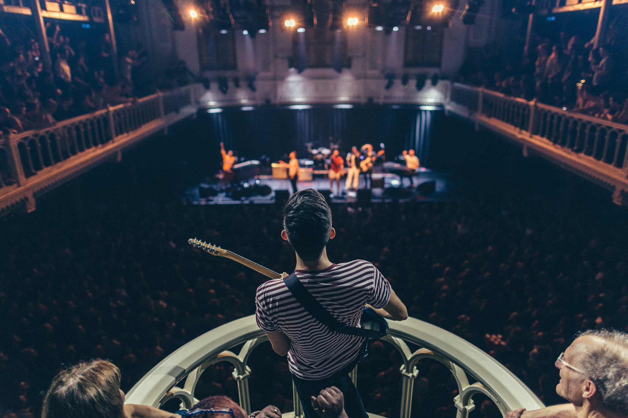 Corey Wong with Vulfpeck at the Paradiso, Amsterdam. (Photo: Dara Munnis)