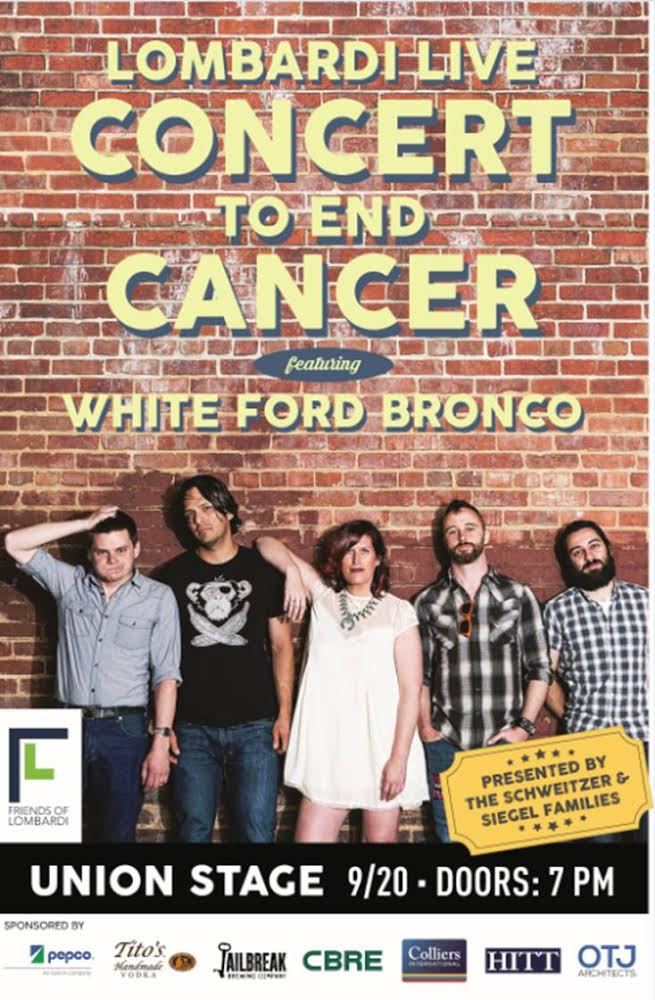 White Ford Bronco: Lombardi Live Concert to End Cancer