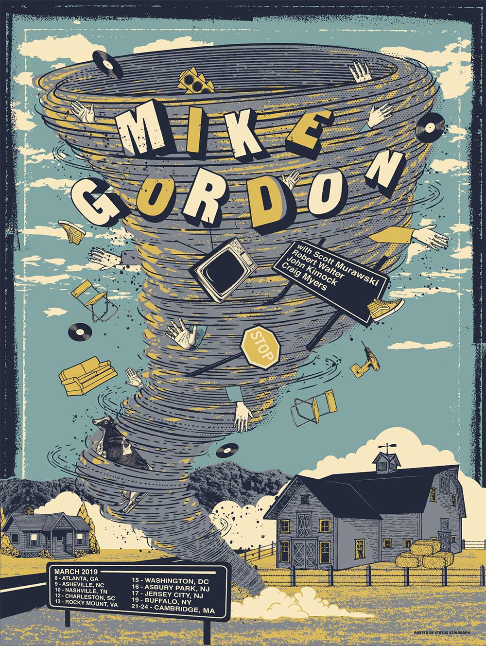 Mike Gordon March 2019 Tour Poster (Photo Courtesy of Status Serigraph)