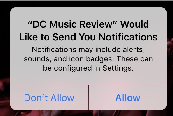 Allow Push Notifications