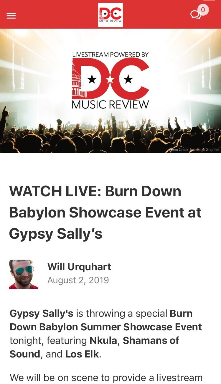 DC Music Review Application Notifications