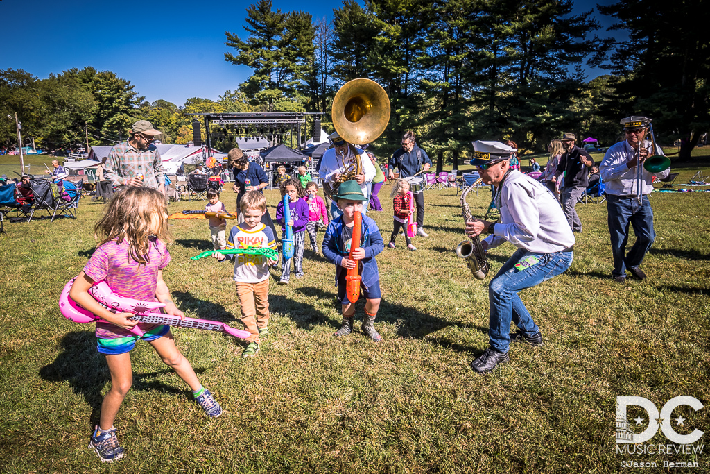 Naptown Brass Band led the twice-a-day Second Line festivities at Ramble Festival