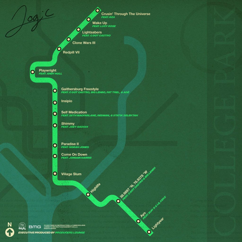 Logic - College Park - DC Metro Inspired Track Listing