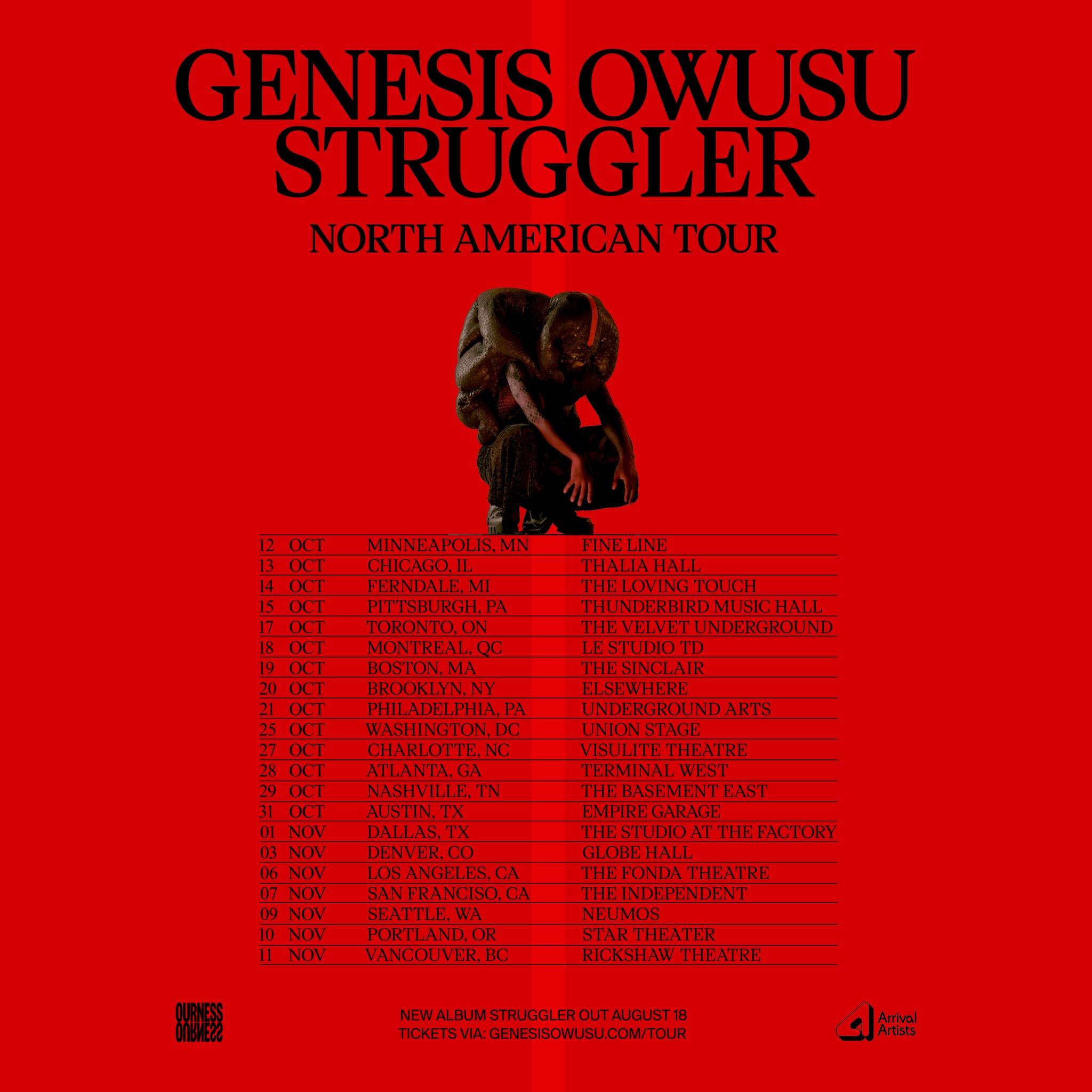 Genesis Owusu - 2023 US Solo Tour