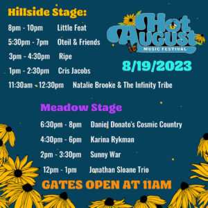 Hot August Music Festival Schedule