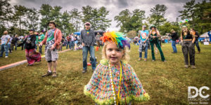 Music fans enjoying the day