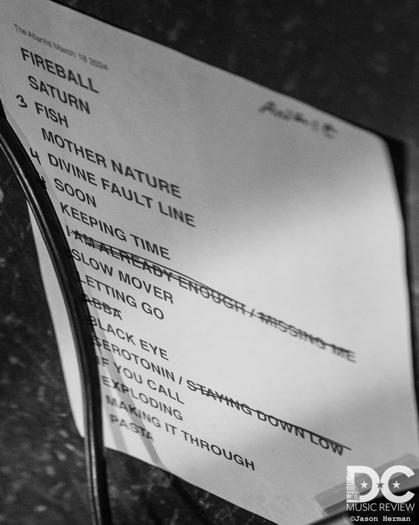 Angie McMahon's setlist for the Atlantis