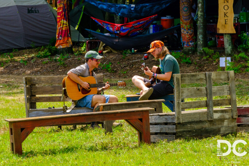 Music flowed everywhere in the campgrounds