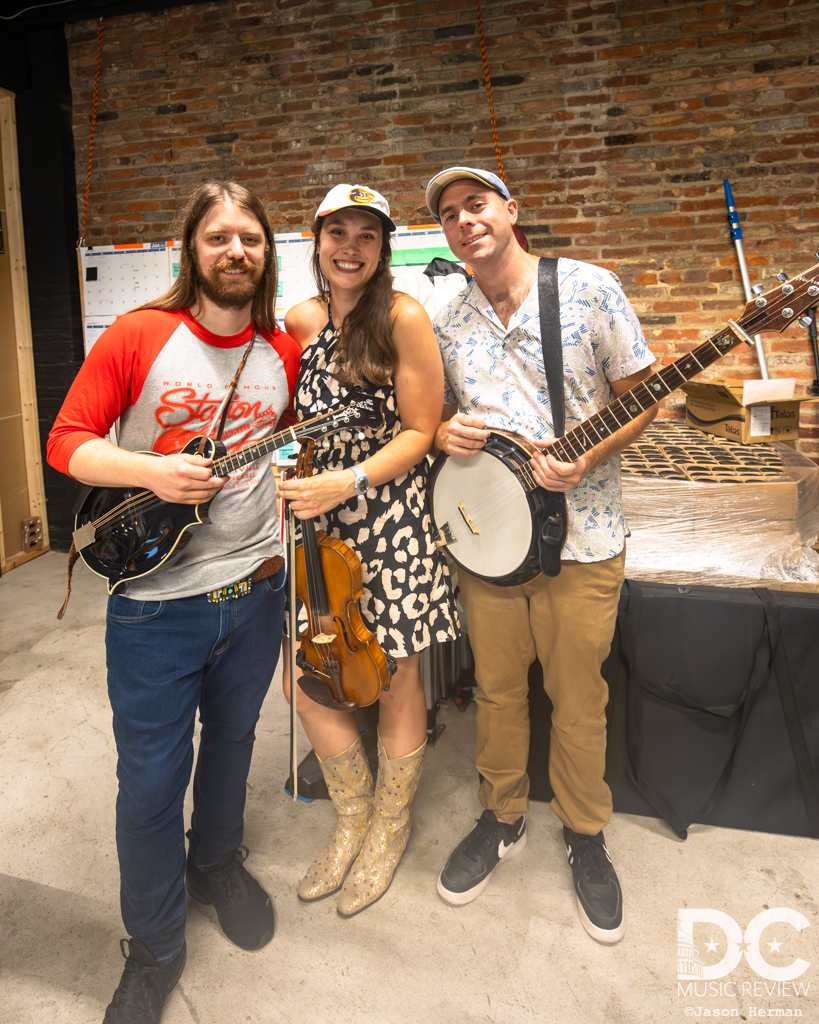 Ryan Rogers, Sarah Larsen, and Danny Stewart before their performance