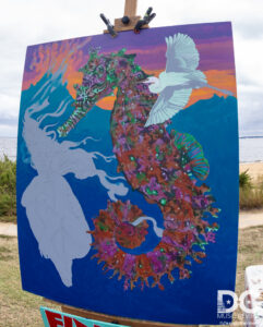 The Annapolis Baygrass Festival 2024 painting is nearing completion