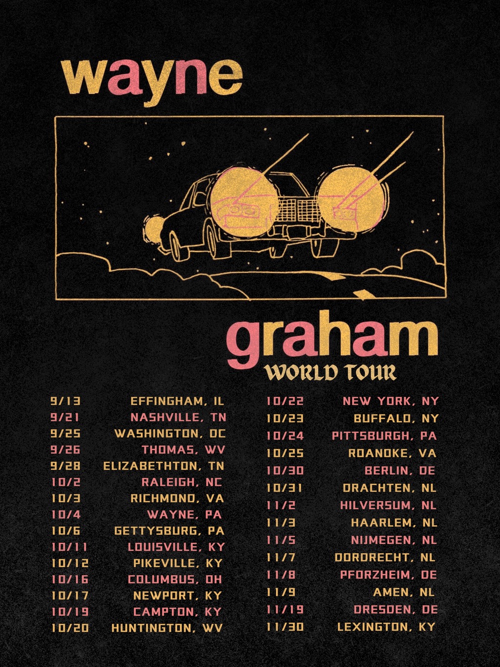 Wayne Graham - Wold Tour Poster