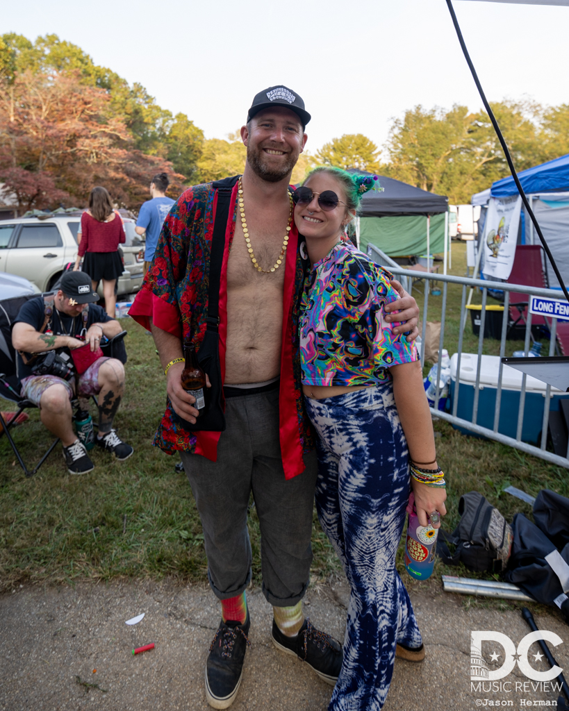 A happy couple many days before their late night engagement