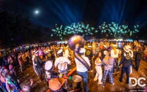 The Naptown Brass Band preparing the crowd for Trombone Shorty